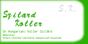 szilard koller business card