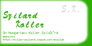 szilard koller business card